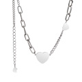 Shangjie Oem Kalung Coréia mais recente Design Trendy Colar Heart Shape Women Moda Moda de Aço Anterior